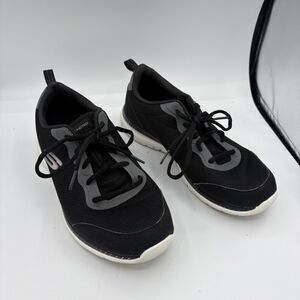 Skechers Sneakers Mens Size 9 26 cm Cushion Comfort‎ Black 99920WMC Walk Run E1